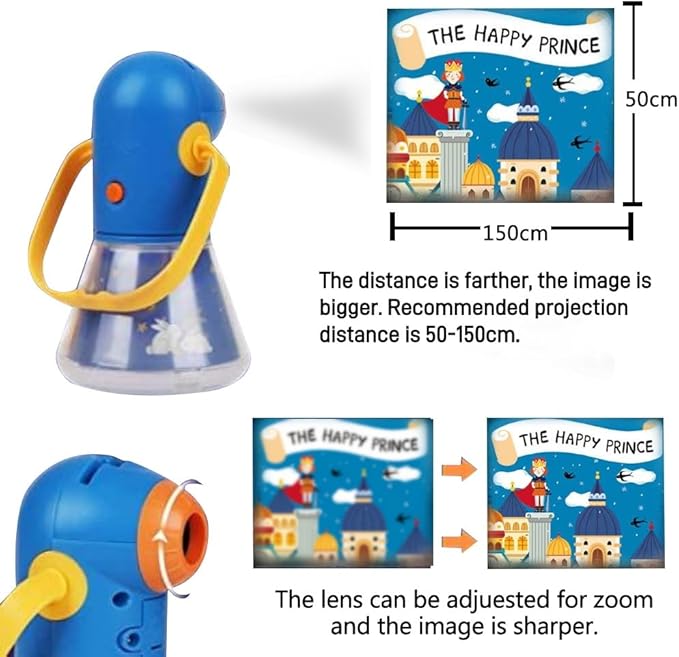 Kids Multifunctional Story Projector, Night Lights Projector Storybook Toy, Educational Toys Gifts for 3-12 Year Old Boys/Girls
