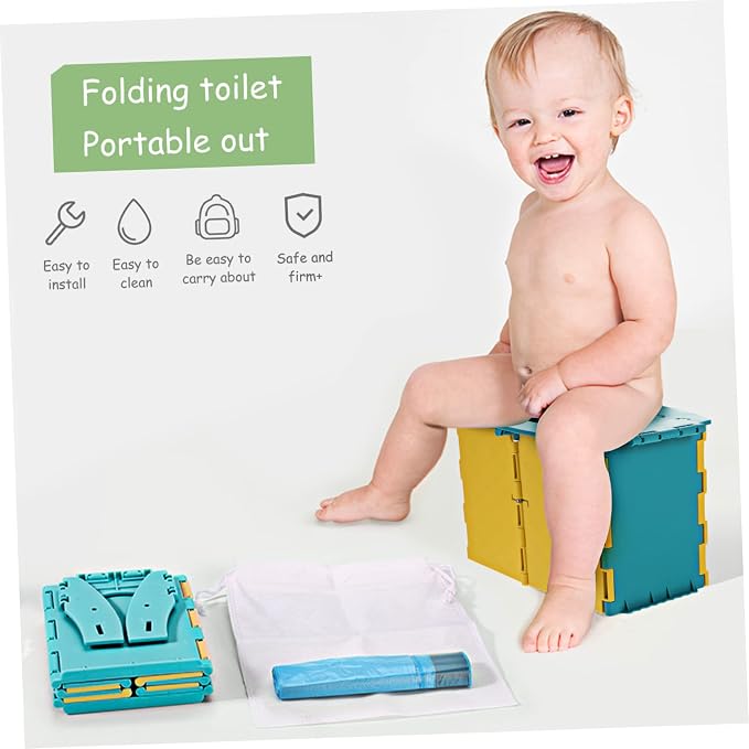 BESPORTBLE Portable Folding Potty Seat Lightweight Travel Toilet for Safe Material Convenient for Home and Car Use for Potty Training Boys and Girls