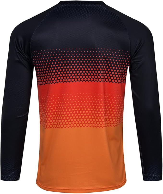Dirt Bike Jersey for Youth, Kids Mountain Bicycle Shirt Long Sleeve Children Downhill Jerseys for Motorcycle Motocross