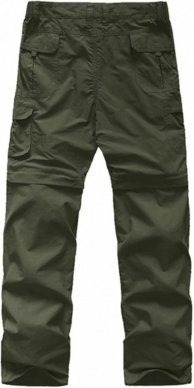linlon Kids' Cargo Pants, Boy's Casual Outdoor Quick Dry Waterproof Hiking Climbing Convertible Trousers #9016