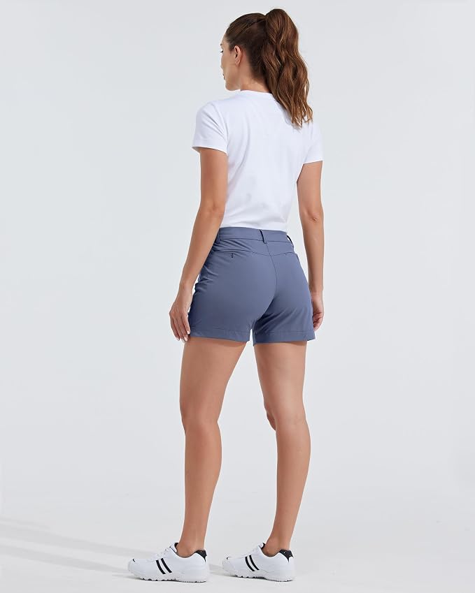 Willit Women's 4.5" Golf Shorts Quick Dry Outdoor Causal Shorts with Pockets Water Resistant