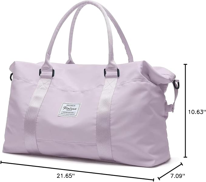 Travel Duffel Bag, Carry On Overnight Weekender Bags for Women | Travel Bag with Wet Pocket & Trolley Sleeve, For Spirit Airlines 18x14x8 Personal Item Bag