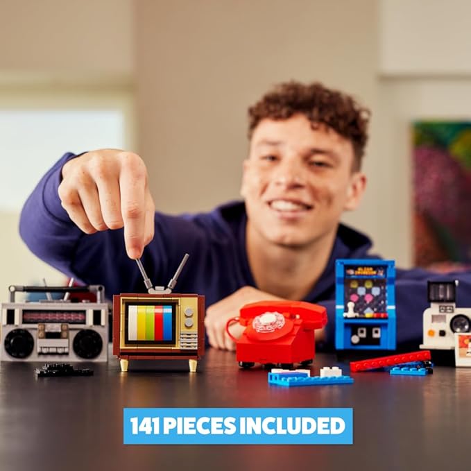 MAX Premium Retro Building Bricks Collection (Telephone) by ZURU, Building Bricks for Teens, Adults and Collectors. Build, Collect and Display Your Ultimate Collection of Retro Technology!
