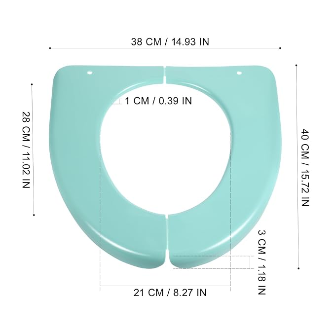 Folding Travel Potty Toilet Seat Cushion Pad Lightweight Portable Plastic Toilet Training Seat Cover for Adults and Babies, Convenient to Use and Carry for Home and Travel