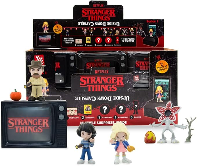 YuMe Official Netflix Stranger Things Surprise Upside Down Capsules Blind Box Action Figure Collectible Gifts for Collectors Toys Merchandise 12 Pack