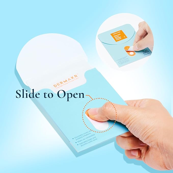 Discreet Acne Pimple Patch | Spot Cover & Treatment Solution Cystic Acne & Pimple | Hydrocolloid Facial Stickers | Waterproof Patches Invisibly Cover Pimples (2packs)