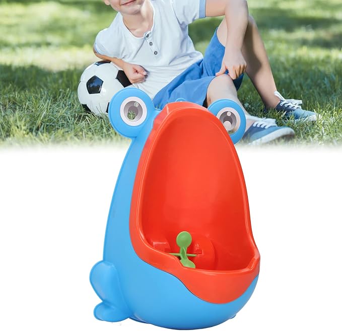 JTLB Frog Potty Training Urinal, Cute Frog Shape Cute Toddler Urinal Potty Training Urinal for Boys with Funny Aiming Target (Blue)
