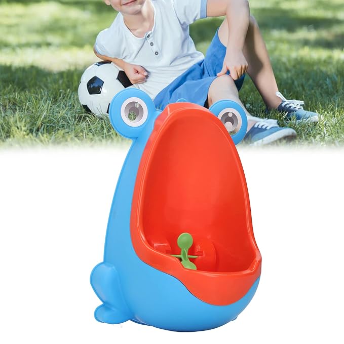 JTLB Frog Potty Training Urinal, Cute Frog Shape Cute Toddler Urinal Potty Training Urinal for Boys with Funny Aiming Target (Blue)