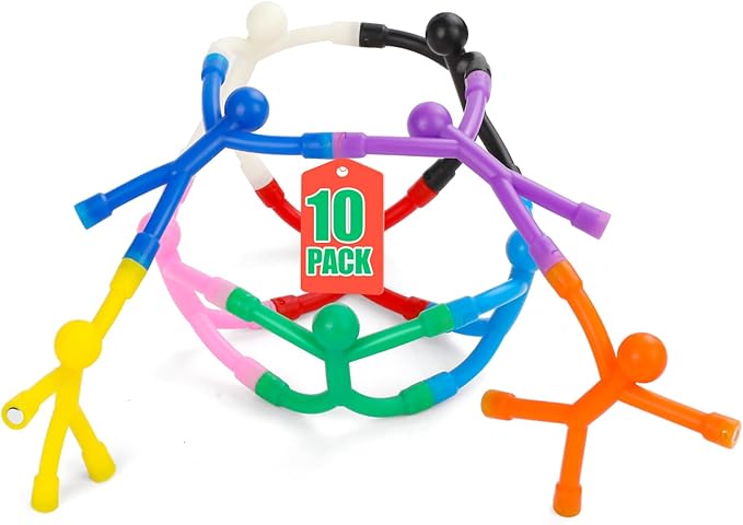 LOVIMAG Fridge Magnets Toys, 10 Pcs Magnetic Toy, Colorful Magnetic People, Magnet Men, Refrigerator Magnets for Kids, Quiet Fidget Toys for Travel, Cute Magnets for Whiteborad, Locker Decorative