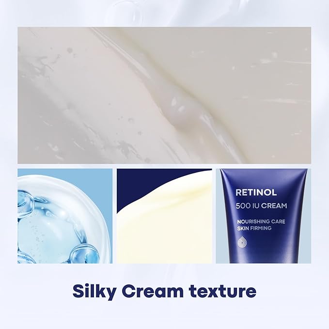 Retinol 500 IU Cream – Korean Skin care for Anti aging, Pore care, Wrinkle, Moisturizing, Nourishing for All Skin Types with Bakuchiol, panthenol, Ceramide | 1.69 fl. oz. / 50ml