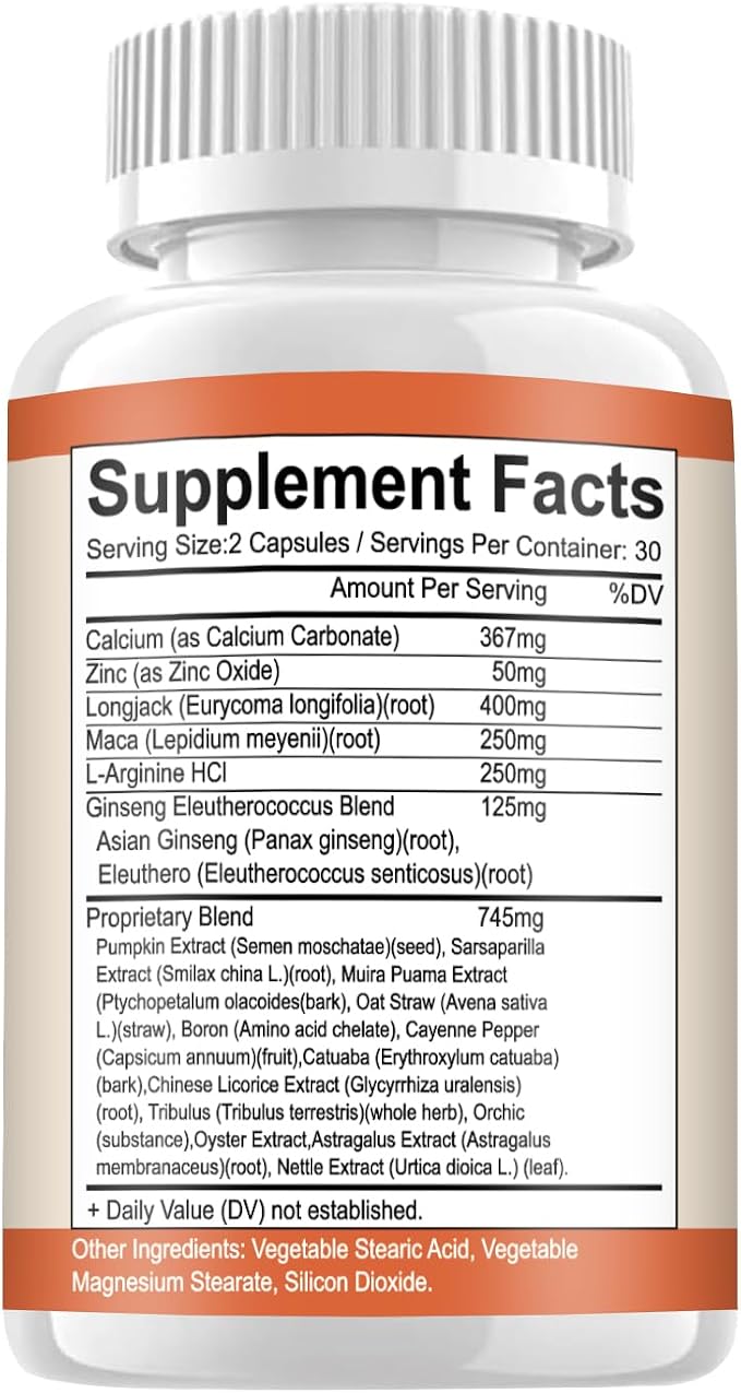 Men's Vitality Supplement, Arctic Herb & Reindeer Organ Blend – Daily Support Capsules for Energy, Stamina & Overall Wellness – 60 Ct