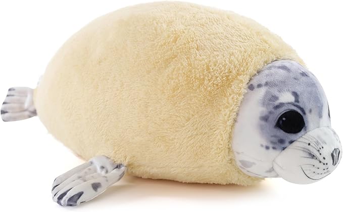 20" Chubby Blob Seal Pillow Soft Plushies, Cute Ocean Stuffed Animals Plush Toy, Room Decor,Throw Pillow Doll Big Plush Toys Gift for Girlfriend,Boys, Girls (Medium(20 in))