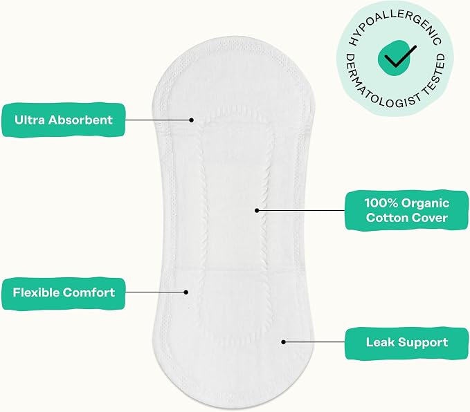 Honey Pot - Herbal Everyday Panty Liners for Women - Infused w/Essential Oils for Cooling Effect & Organic Cotton Cover – Medium Pack -Feminine Care - 50 ct