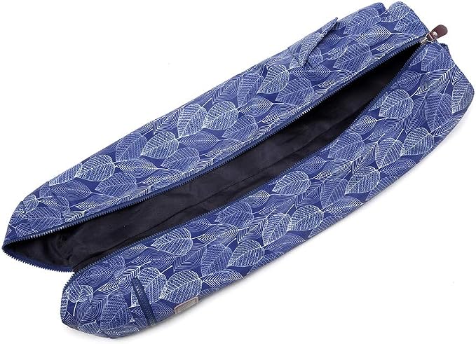 Yoga Mat Bag,Full-zip Exercise Yoga Mat Canvas Carry Bag for Women and Men - Double Storage Pocket,Easy Access Zipper, Adjustable Shoulder Strap and Handle,Fits Most Mat