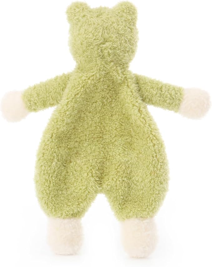 Apricot Lamb Stuffed Animals Security Blanket Green Frog Infant Nursery Character Blanket Luxury Snuggler Plush 10 Inches