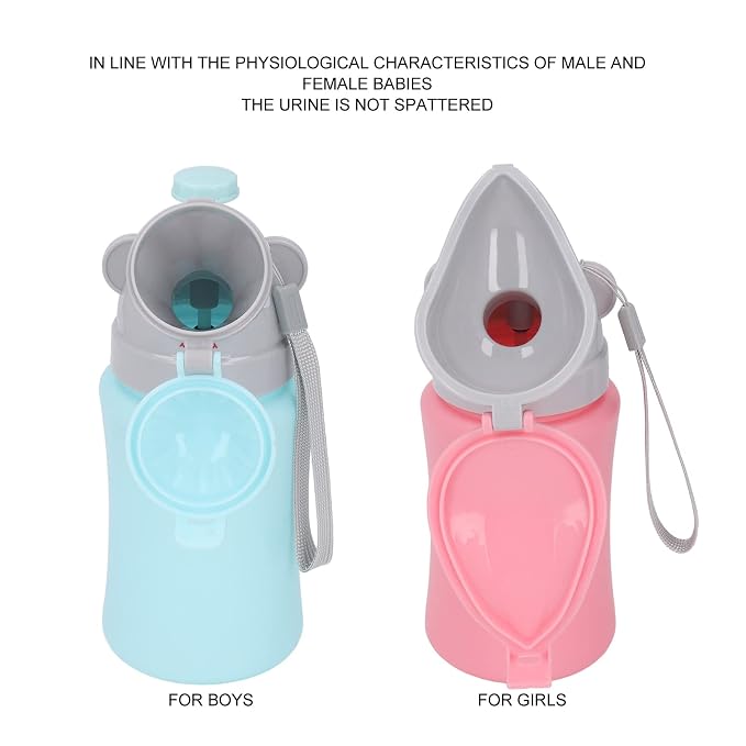 Portable Travel Potty Emergency Urinal for Car, Camping, Outdoor Adventures, Child Toddler Kids Training Cup, Blue, PP Material
