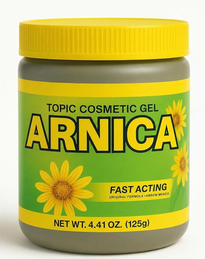 (Combo) Arnica Cream Sore Muscle Massage Gel Pomado + Arnica Body Oil Aceite – Natural Concentrated Body Gel for Muscles, Joints & Massage Therapy – Fast-Absorbing –