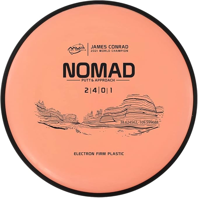 MVP Disc Sports Electron Nomad James Conrad Edition Disc Golf Putter (Choose Your Firmness/Colors May Vary)