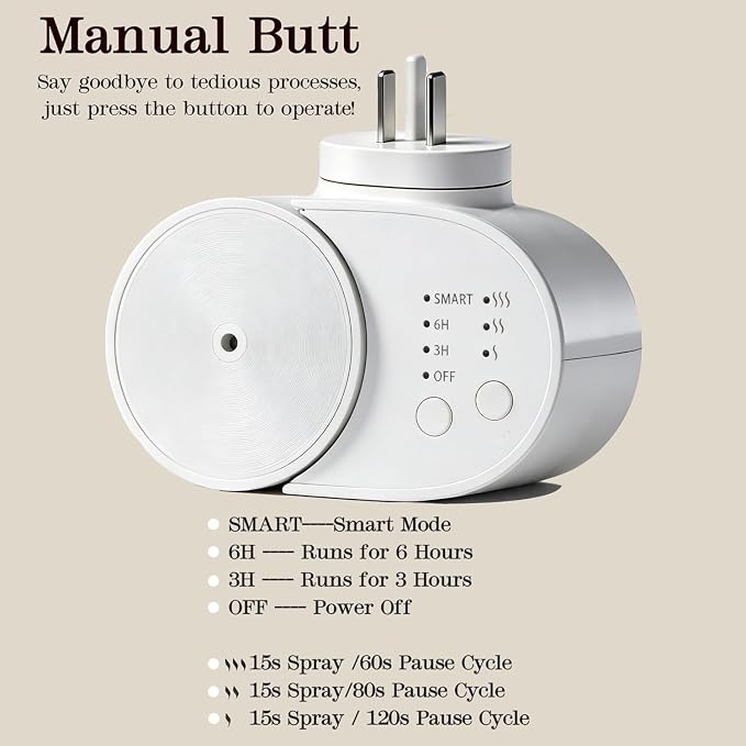Waterless Diffuser for Essential Oil, Plug in Wall Scent Diffuser for Home, Quiet Cold Air Aromatherapy Diffuser with 500 Sq Ft Coverage, Includes 2×30ml Hotel-Inspired Oils (Pure White)