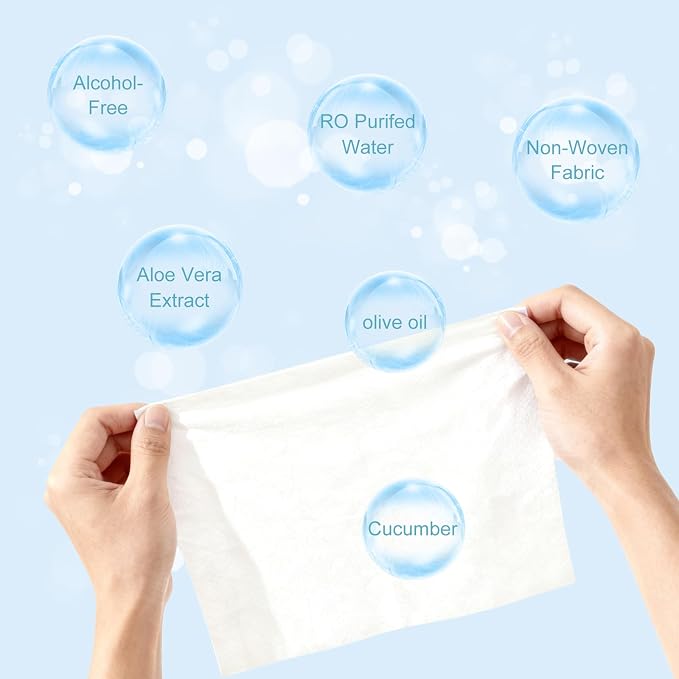 Individual Hand Wipes Wet Wipes Travel Size,Wet Wipes Individually Wrapped | 50PCS Bulk Cleansing Travel Size Wipes for Wedding Travel Restaurant Barbecue(Cucumber)