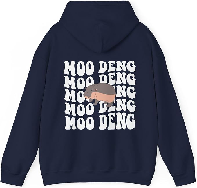 YOUNG GREEN Moo Deng Cute Sweatshirt Moo Deng Bouncy Pig T-Shirt The Cute Baby Hippo Sweatshirt Gift For Womens