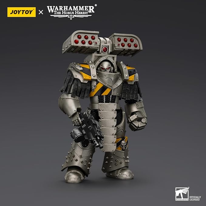 JOYTOY 1/18 Action Figures - Warhammer The Horus Heresy Iron Warriors Tyrant Siege Terminator with Rocket Launcher - 5‘’,Highly Posable Collectible Model Ages 15+