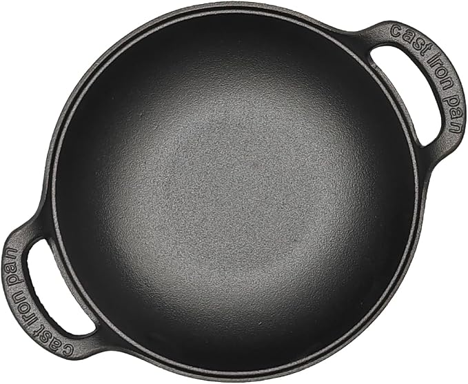 9 inch Cast Iron Wok with Handles, Grilling Pan, Use in the Oven, on the Stove, or on the Grill (9 inch)