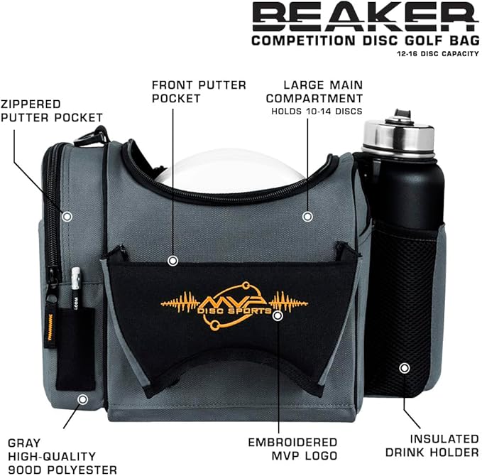 MVP Disc Sports Beaker Competition Disc Golf Bag (Choose Your Favorite Color)