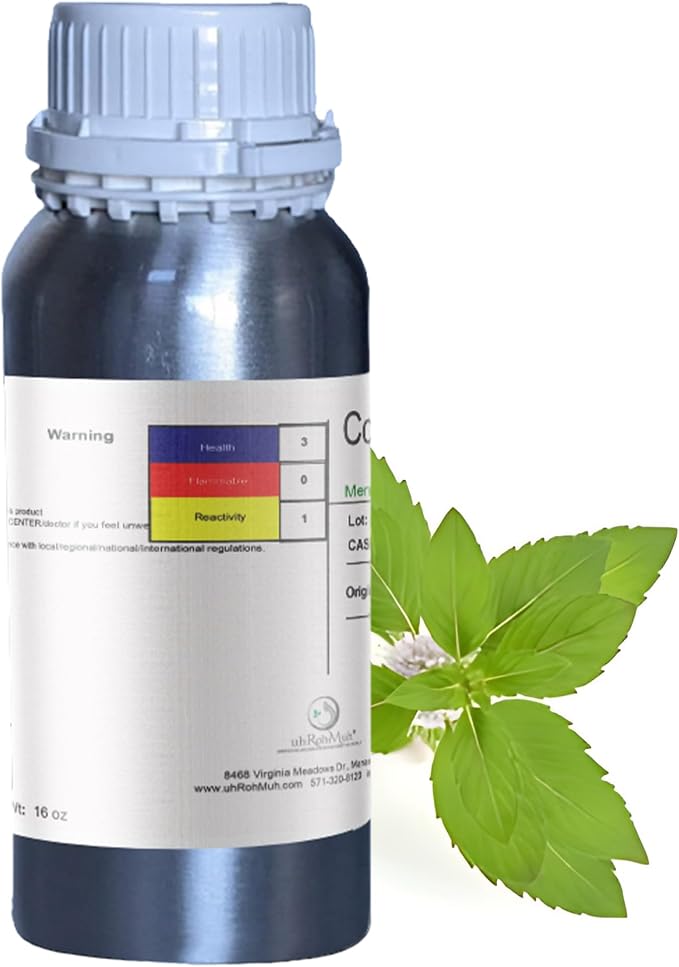 Cornmint Essential Oil - 100% Pure & Natural Essential Oil for Aromatherapy, Home Essential Diffuser Oil, Refreshing Minty Aroma for Aromatherapy and Skincare - Sourced from India 16oz