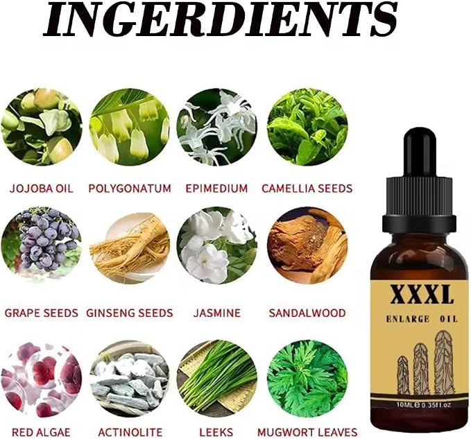 Enlargement Oil for Men's Massage Essential Oil for Male Enhancement