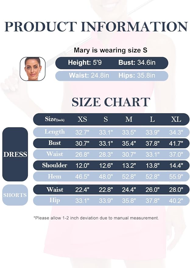 Viracy Tennis Dress for Women Sleeveless Golf Dresses with Shorts and Pockets Ruffle Zip Up Stand Collar Golf Outfits