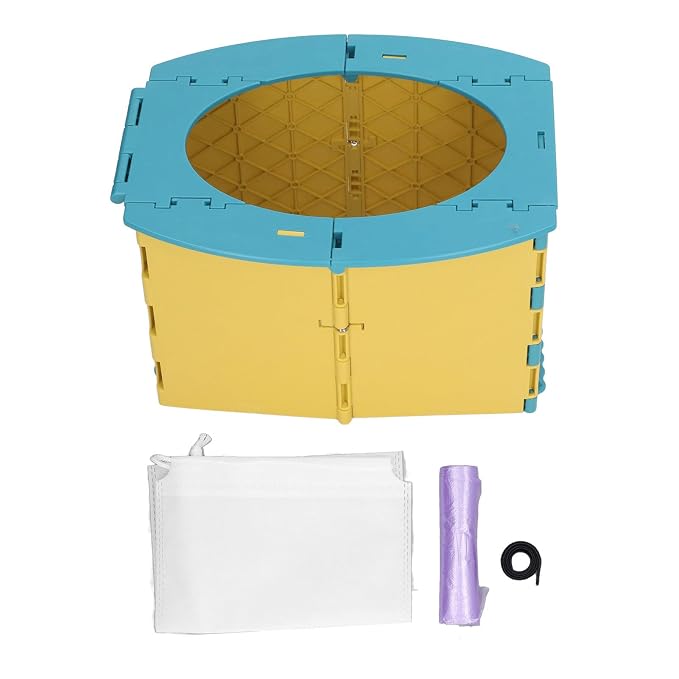 RiToEasysports Travel Potty,Portable and Foldable Toilet for Kids Boys Girls for Car, Camping, Outdoor, Indoor (Blue Yellow)