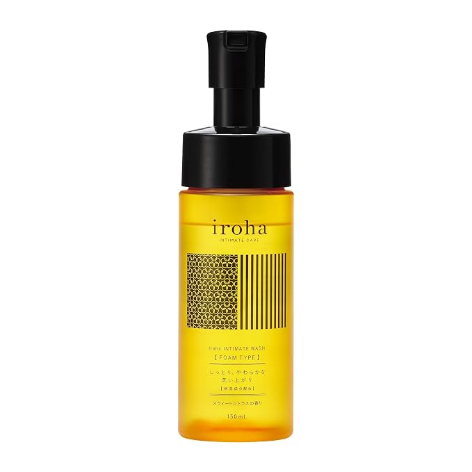 iroha INTIMATE CARE Foaming Type Feminine Wash - Sweet Citrus Scent, Advanced Moisture Barrier Complex with Ceramides & Hyaluronic Acid, Gentle Daily Delicate Zone Cleanser, 150ml