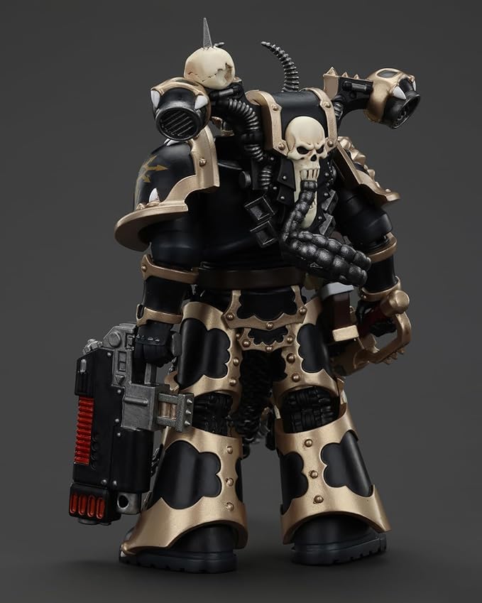 JoyToy Warhammer 40K Genuine License 1:18 Action Figure, Chaos Space Marines Black Legion Chosen with Combi-melta and Chainsword, 4.96 inch Collectible Action Figures Sets