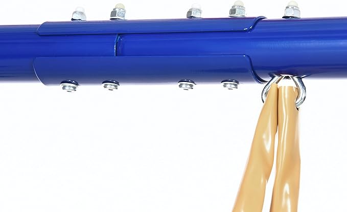 Outsunny Swing Set for Backyard, 5 in 1 Outdoor Playset for Kids with Heavy-Duty A-Frame Stand, 29.5" Saucer Swing, Slide, Teeter-Totter, Glider, 693 Lbs Load, Blue
