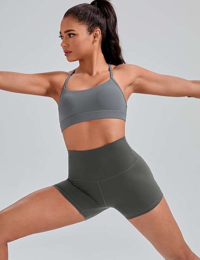 HeyNuts to Freest Womens Y Back Sports Bra, Spaghetti Strap Racerback Low Impact Workout Yoga Tops Padded A-C Cups *Updated