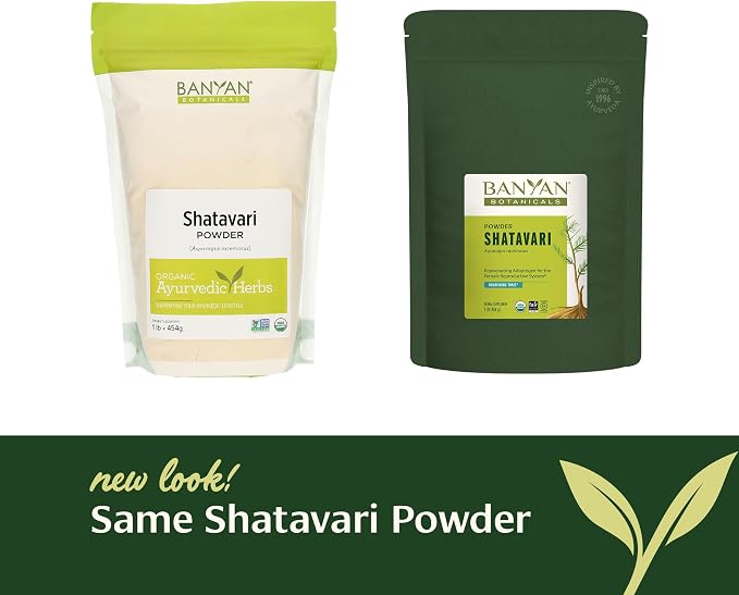 Banyan Botanicals Shatavari Powder – Organic Asparagus Racemosus Root Powder – Rejuvenating Adaptogen Tonic that Supports a Healthy Reproductive System* – 1 lb. – Non-GMO Sustainably Sourced Vegan