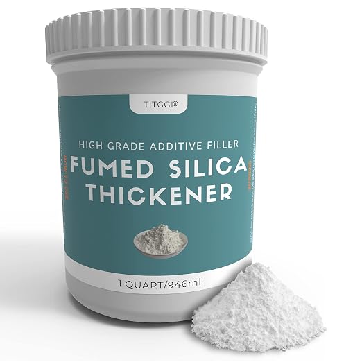 1 Quart 100% Pure Fumed Silica Powder, Advanced Thickener for Epoxy, Paints, Varnishes, Professional Fumed Silica for Filling Cracks and Voids, Worked Well for Ceramic Blanket Rigidizer - by TITGGI