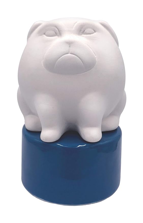 Wild Essentials Big Dog Ceramic Aromatherapy Wicking Diffuser for Essential Oils and Fragrance, Non-Electric Air Freshener for Bedroom, Office, Bathroom, 5 inches tall