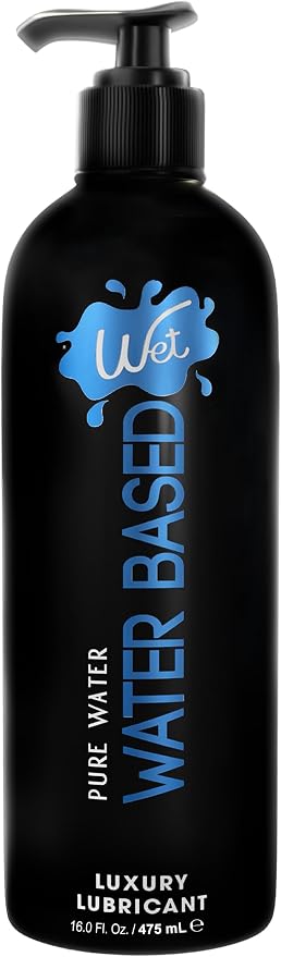 Wet Silver Water-Based Lubricant | Long-Lasting, Original Premium Formula | Vegan, pH-Balanced, Hypoallergenic, Paraben-Free, Non-staining | Lube for Men, Women & Couples, 16 fl oz