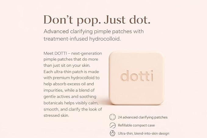 Pimple Patches Hydrocolloid for Face – Acne Spot Treatment Stickers – Invisible Zit Dots for Breakouts – Day & Night – 24 Count – DOTTI (Pink Heart)