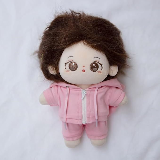 10cm 15cm 20cm Plush Doll Clothes Coat Pants Multi-Color Sportswear Sets Toys Dolls Accessories (Black, 10cm)