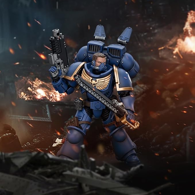 JOYTOY Warhammer 40,000 1/18 Action Figures Ultramarines Jump Pack Intercessors Intercessor 1 Collection Models Christmas Birthday Gifts