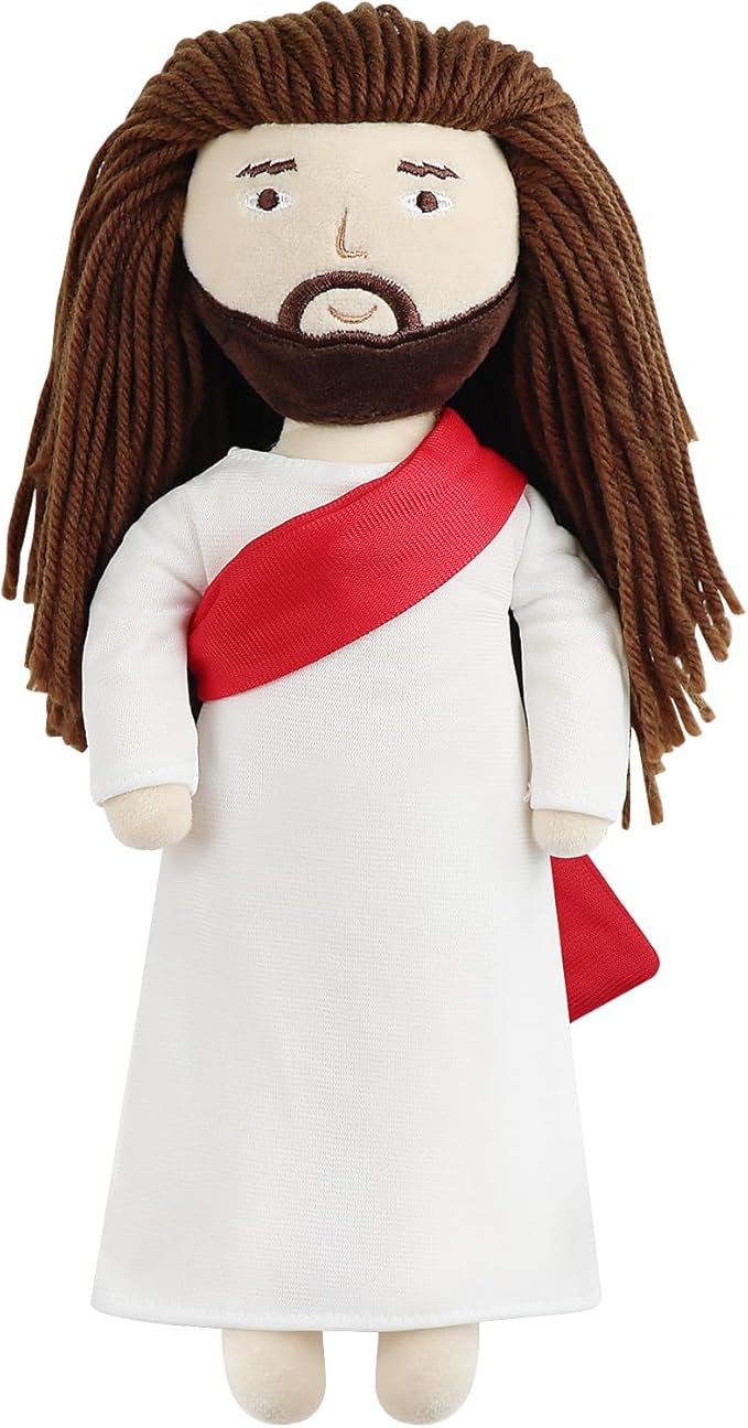 free-space Jesus Plush Doll Christ Religious Figure Toys for Boy Girl Christening Gift (Jesus)