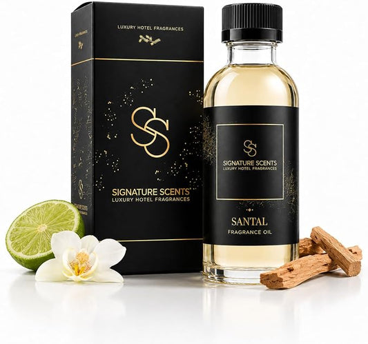 Luxury Hotel Diffuser Oil for Hotels and Homes - Aromatherapy Oils for use with an Essential Oil Diffuser at Home - Fragrance-Scent Diffuser Oil Blend (Santal) 4.05fl oz (120ml)