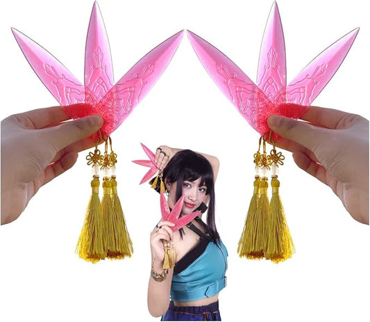 5 Inches Soft Plastic Translucent Dagger Props Safe and Cut-Proof for Cosplay and Halloween Party