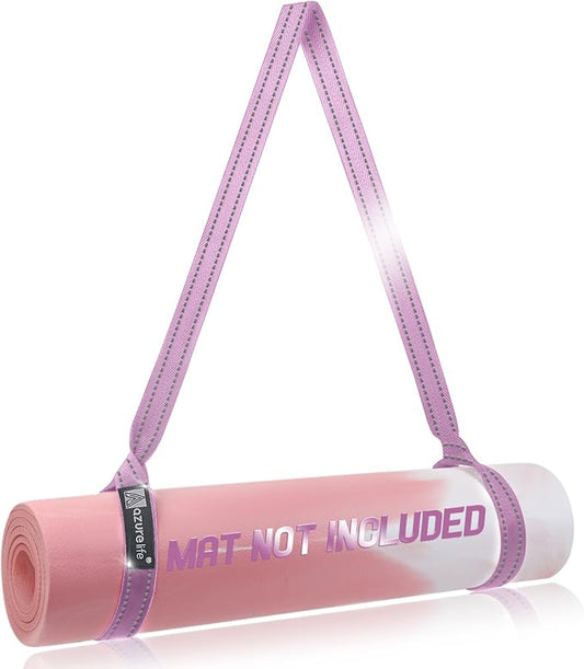 A AZURELIFE [MAT NOT Included] Yoga Mat Sling, Yoga Mat Straps for Carrying, Easy-Cinch Yoga Mat Holder Strap