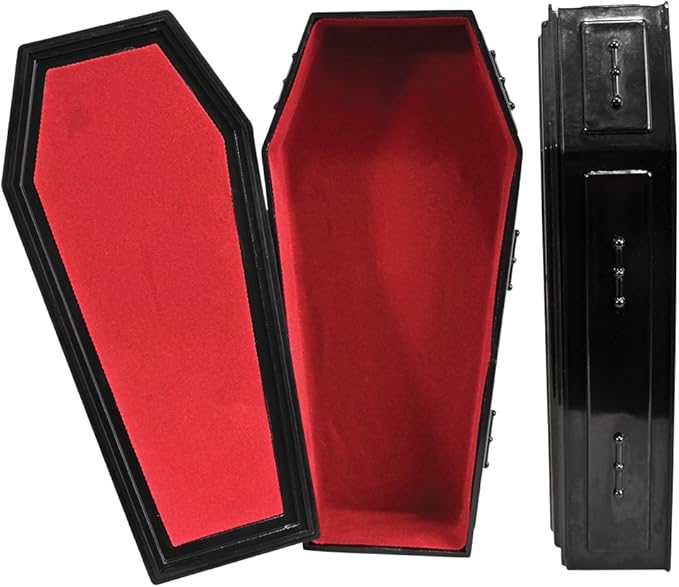 Black Plastic Toy Coffin for WWE Wrestling Action Figures