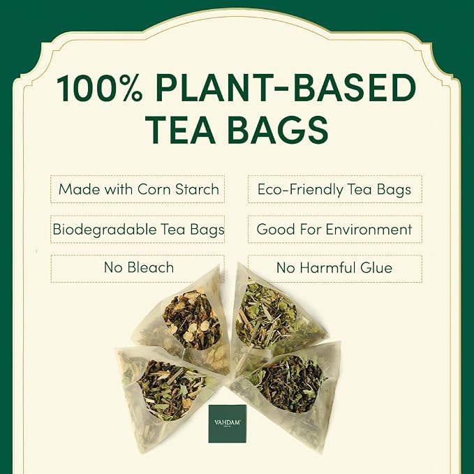 VAHDAM, Assorted Black Tea Bags Sampler (5 Flavors, 20 Ecofriendly Pyramid Tea bags) I Gift Ideas for Women & Men | Assam and Darjeeling Teas | Gluten Free & Non GMO | Gifts for Him/Her