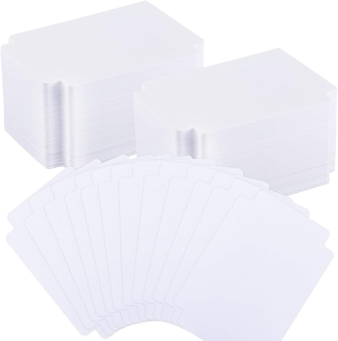 250 Pcs Trading Card Dividers Plastic Card Dividers, Frosted Separator with Tabs Standard Vertical Compatible with Games Sports TCG, 2.7 x 3.8 Inches (White)